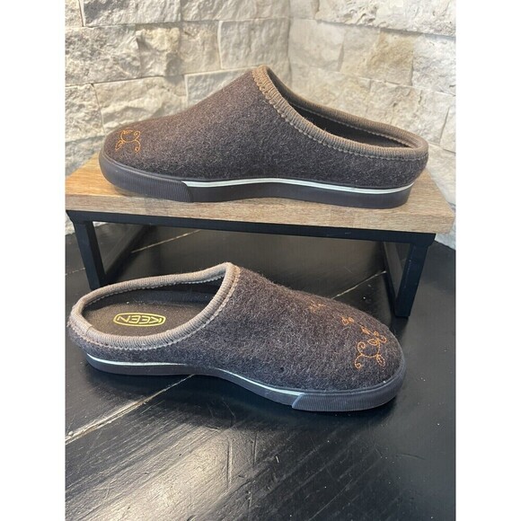 KEEN Timberline Seal Brown Wool Mules Womens Sz 6 Slip On Casual Comfort Shoes - Picture 3 of 9